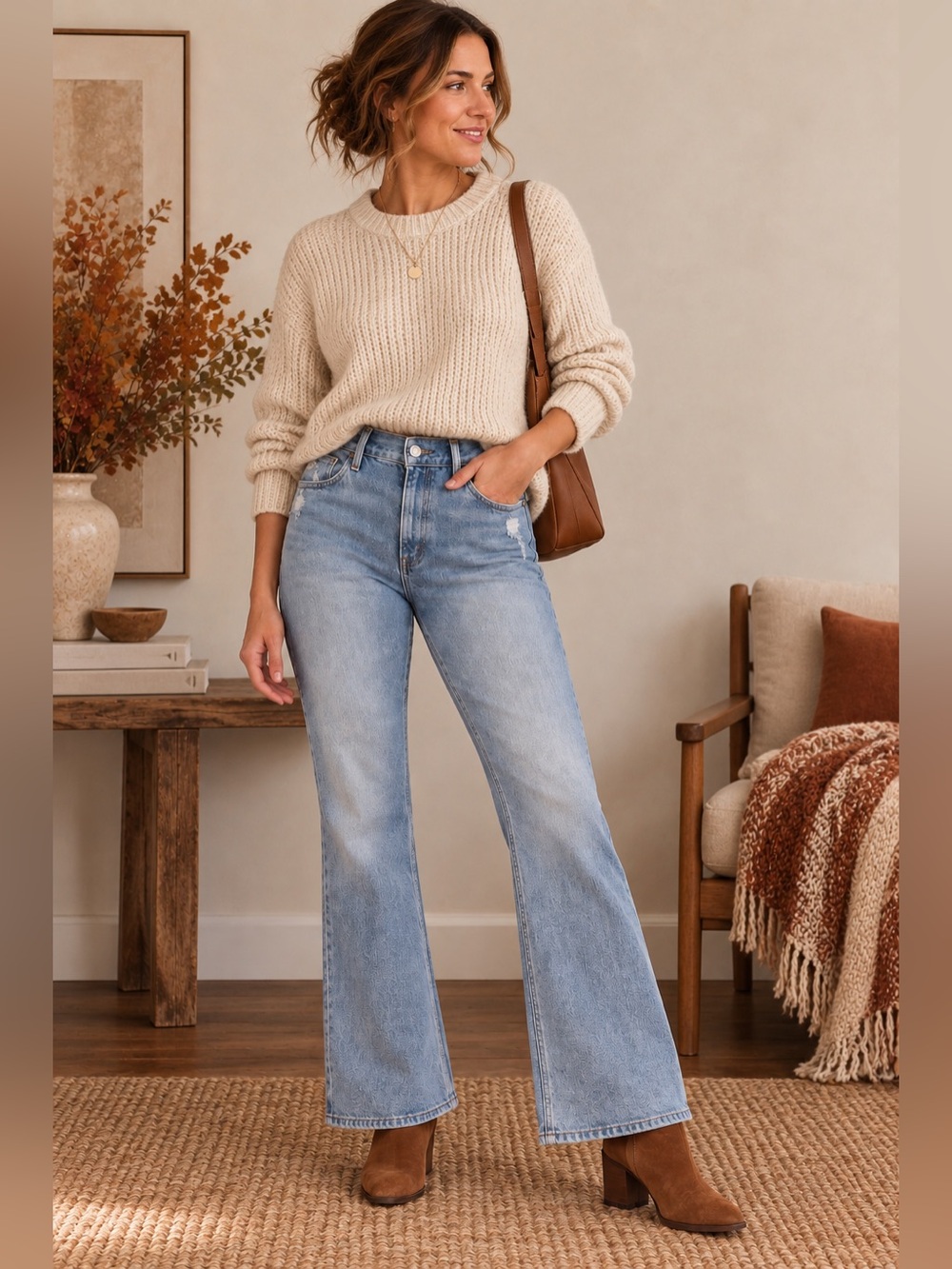 Abercrombie 70s Vintage Flare Jeans 33P Light Wash Ultra High Rise